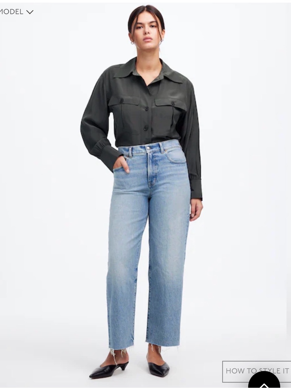 The Perfect Vintage Wide-Leg Crop Jean Sz. 30